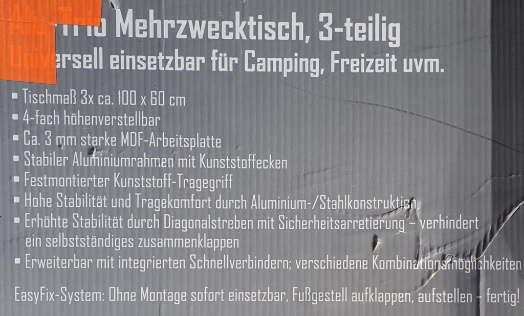Multifunktionstische Beschreibung